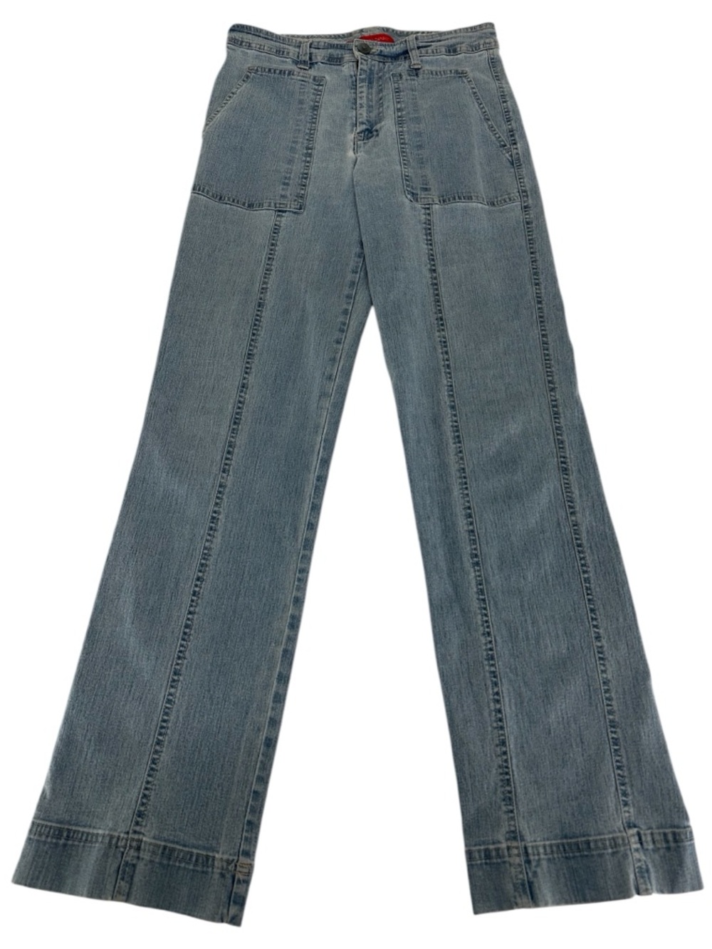 GLORIA VANDERBILT / Blue Denim Retro Wide Leg Jeans / Size 6 / Boho Vintage